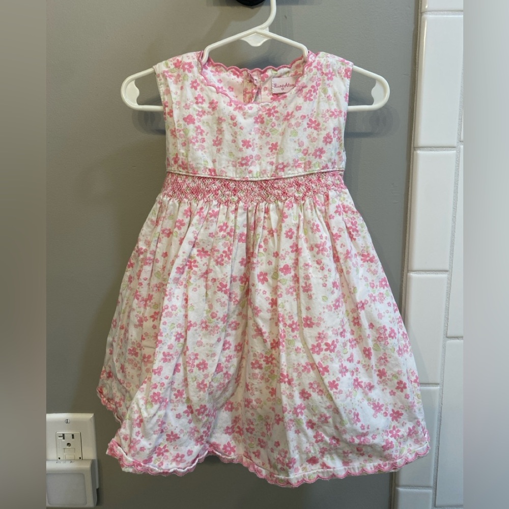 Ring Around the Rosie Pink Floral Dress / Size 18m / EUC
